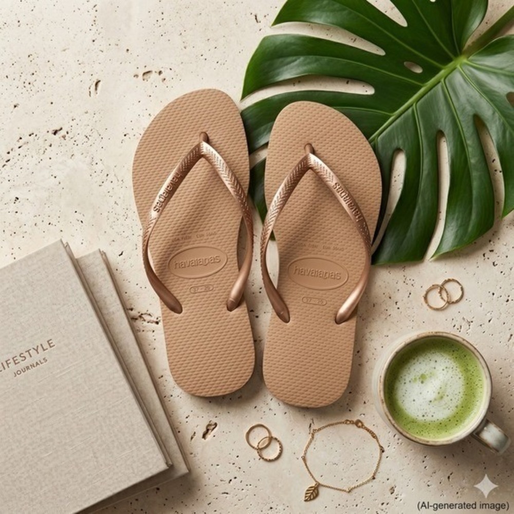 SLIM0058 | W's 9/10 | Havaianas SLIM SOLID flip flops / sandals - Picture 3 of 8
